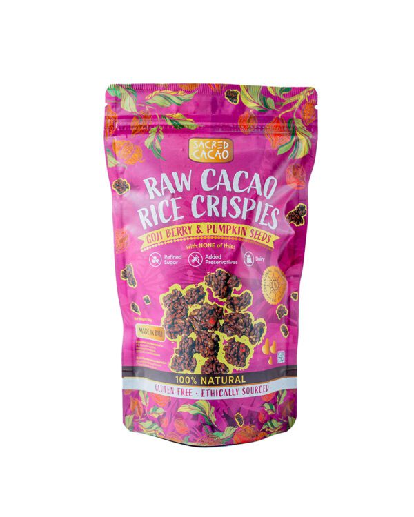 Raw Cacao Rice Crispies Goji Berry & Pumpkin Seeds - Image 2